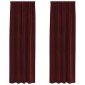 vidaXL Κουρτίνες συσκότισης 2 τμχ. Κόκκινο 140 x 225 cm Βελούδο