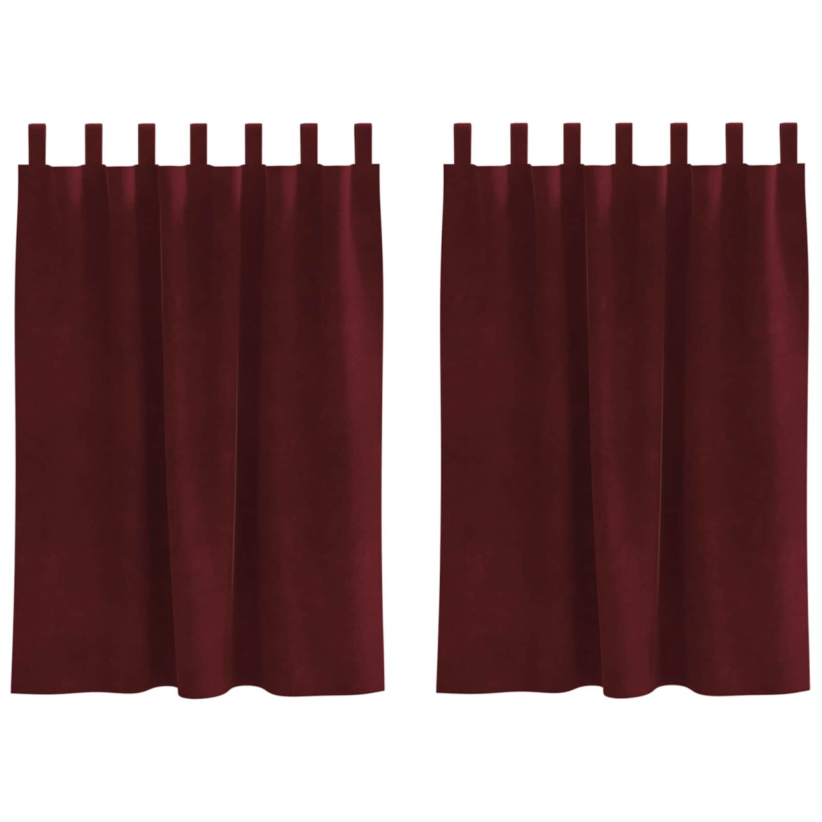 vidaXL Κουρτίνες συσκότισης 2 τμχ. Κόκκινο 140 x 140 cm Βελούδο