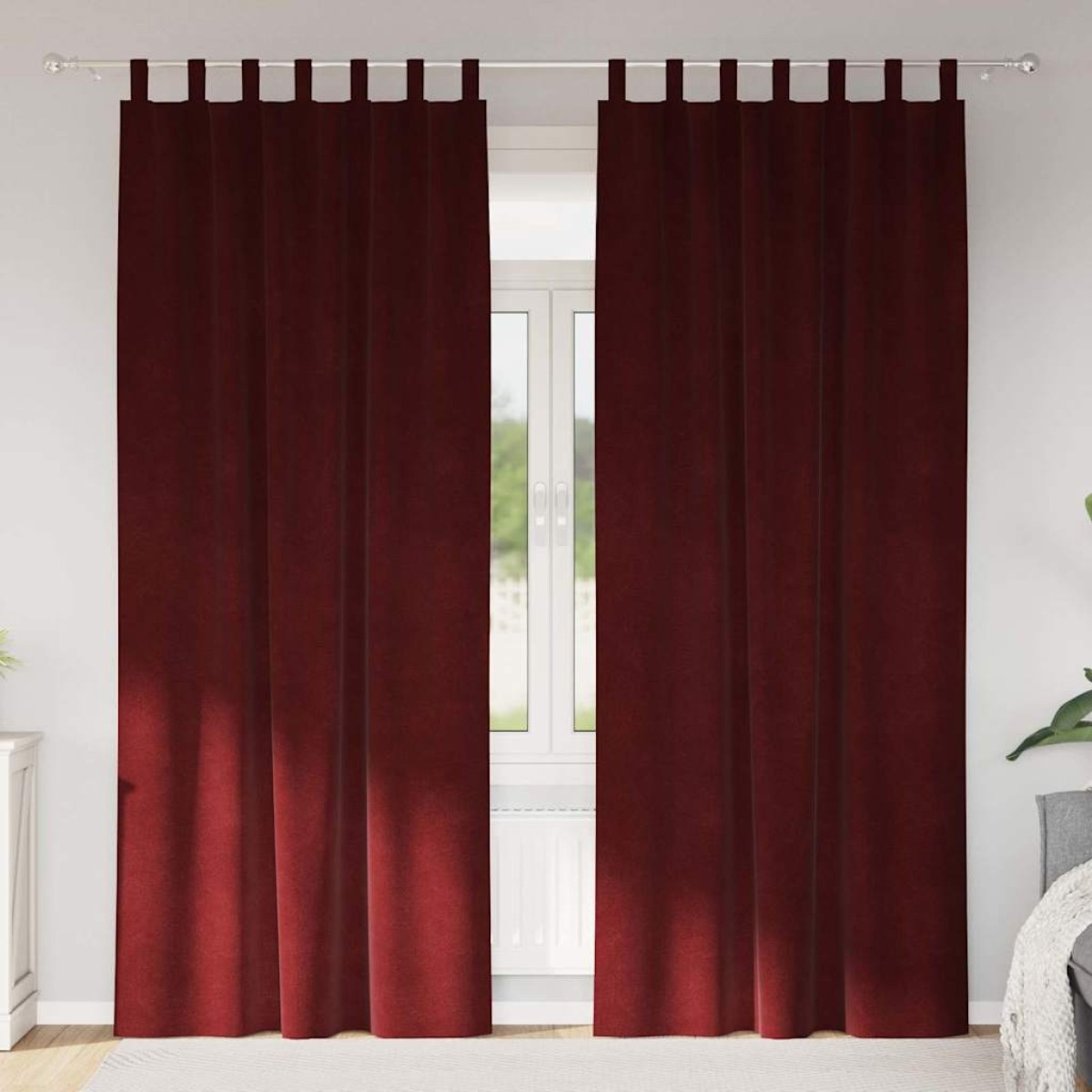 vidaXL Κουρτίνες συσκότισης 2 τμχ. Κόκκινο 140 x 260 cm Βελούδο