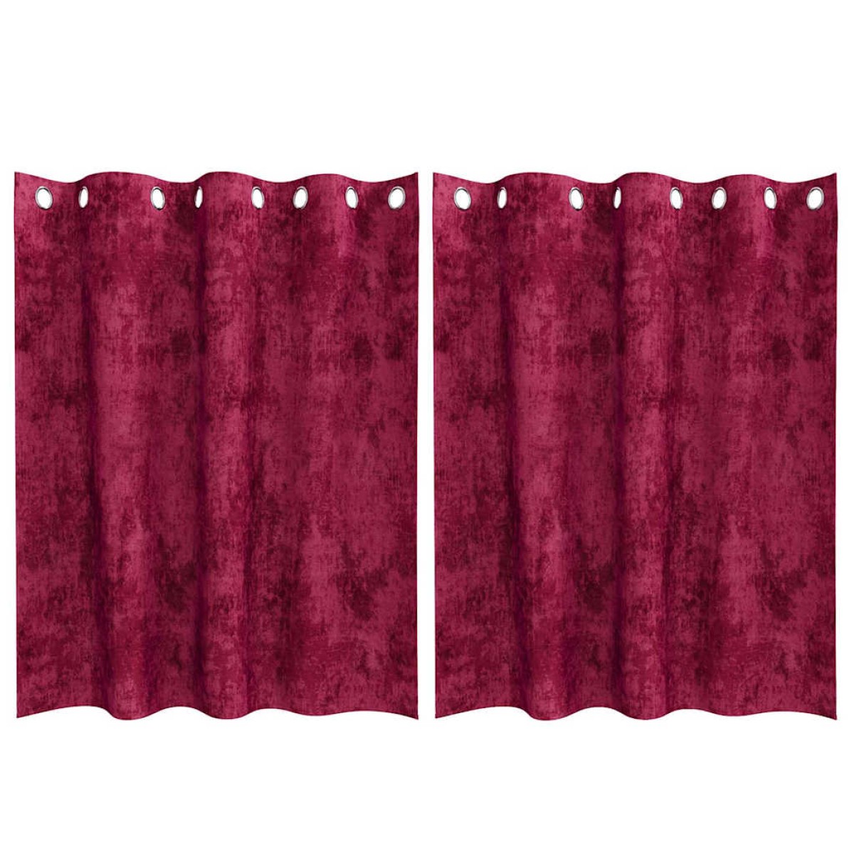 vidaXL Βελούδινες Κουρτίνες 2 τμχ. Κόκκινο 140 x 140 cm Βελούδο