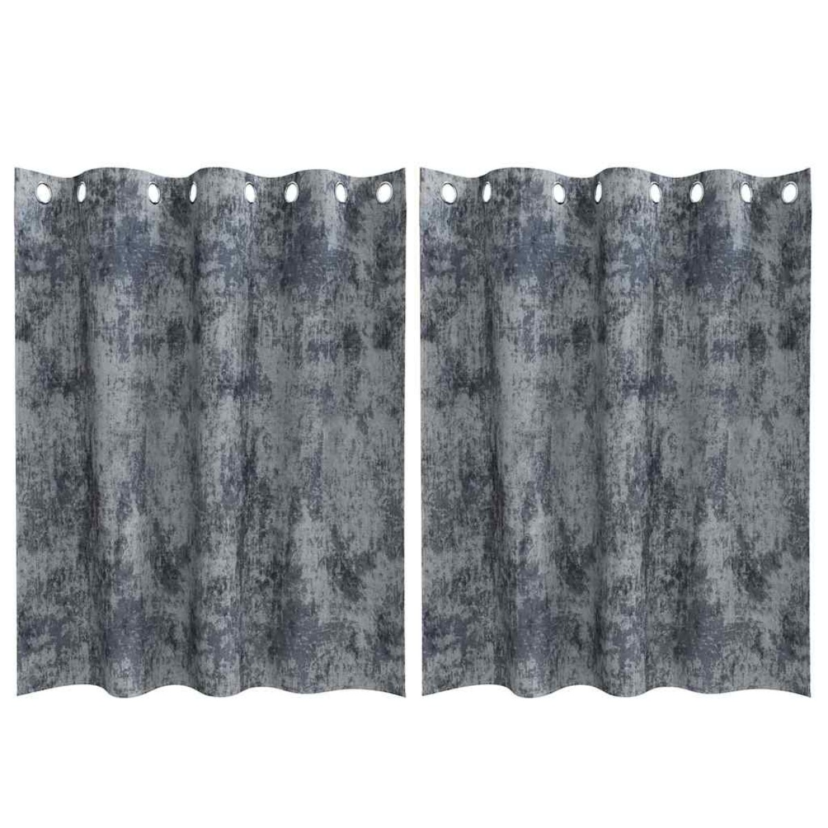 vidaXL Βελούδινες Κουρτίνες 2 τμχ. Ασημί Γκρι 140 x 140 cm Βελούδο