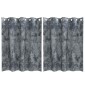 vidaXL Βελούδινες Κουρτίνες 2 τμχ. Ασημί Γκρι 140 x 140 cm Βελούδο