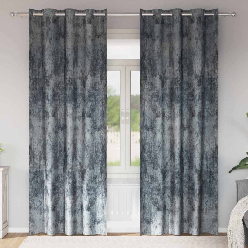 vidaXL Βελούδινες Κουρτίνες 2 τμχ. Ασημί Γκρι 245 x 140 εκ. Βελούδο