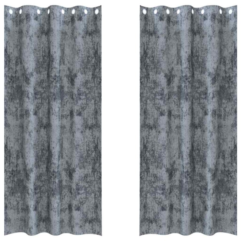 vidaXL Βελούδινες Κουρτίνες 2 τμχ. Ασημί Γκρι 260 x 140 εκ. Βελούδο