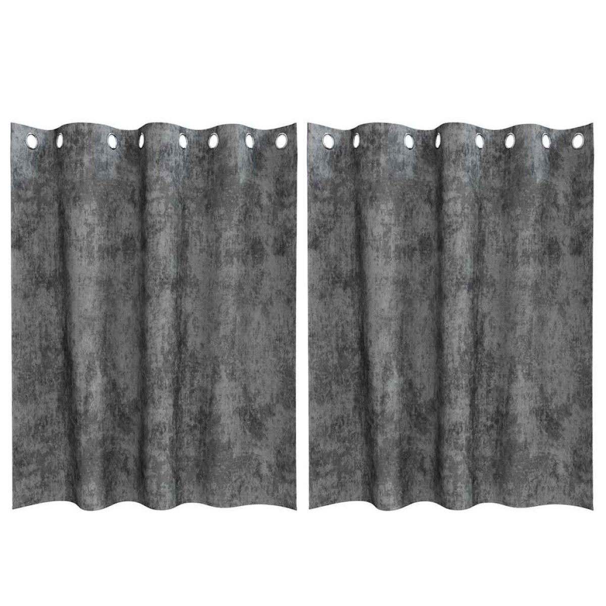 vidaXL Βελούδινες Κουρτίνες 2 τμχ. Γκρι 140 x 140 cm Βελούδο