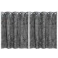 vidaXL Βελούδινες Κουρτίνες 2 τμχ. Γκρι 140 x 140 cm Βελούδο