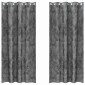 vidaXL Βελούδινες Κουρτίνες 2 τμχ. Γκρι 245 x 140 εκ. Βελούδο