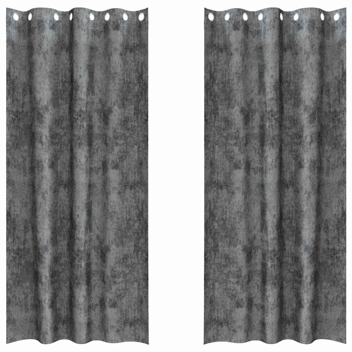 vidaXL Βελούδινες Κουρτίνες 2 τμχ. Γκρι 260 x 140 εκ. Βελούδο