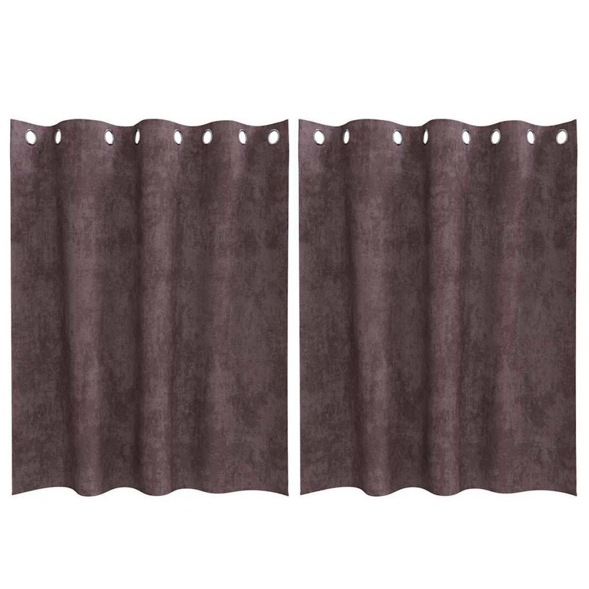vidaXL Βελούδινες Κουρτίνες 2 τμχ. Καφέ 140 x 140 cm Βελούδο