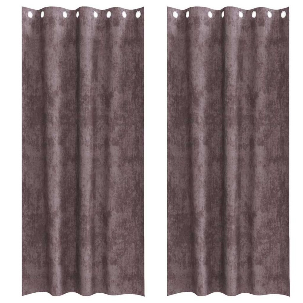 vidaXL Βελούδινες Κουρτίνες 2 τμχ. Καφέ 225 x 140 εκ. Βελούδο