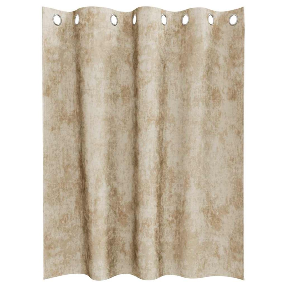 vidaXL Βελούδινες Κουρτίνες 2 τμχ. Κρεμ 140 x 140 cm Βελούδο