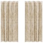 vidaXL Βελούδινες Κουρτίνες 2 τμχ. Κρεμ 260 x 140 εκ. Βελούδο