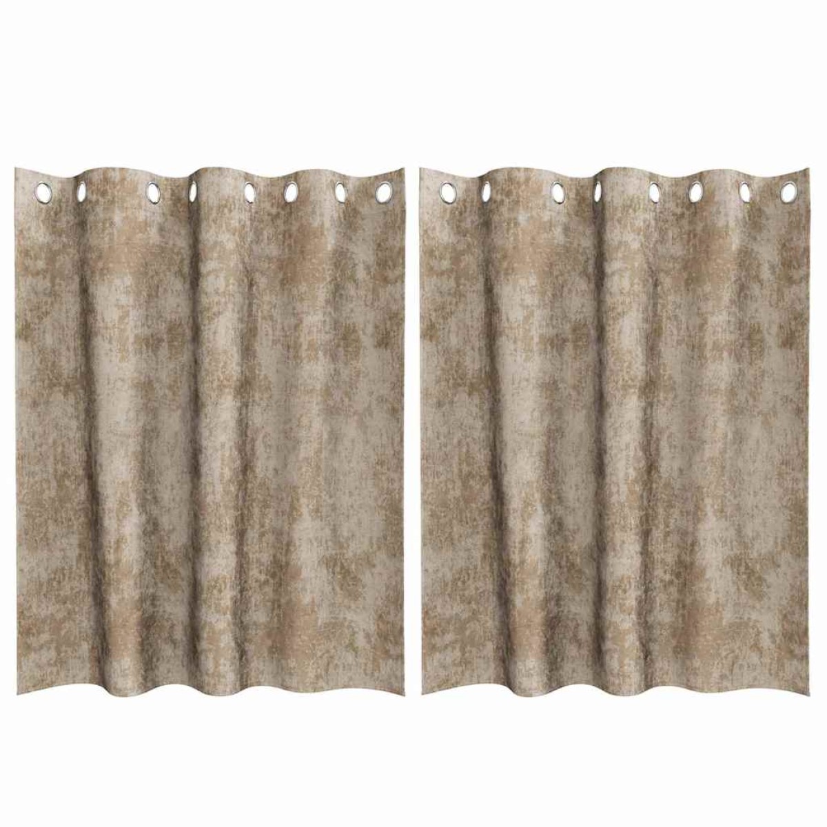 vidaXL Βελούδινες Κουρτίνες 2 τμχ. Μπρονζέ 140 x 140 cm Βελούδο