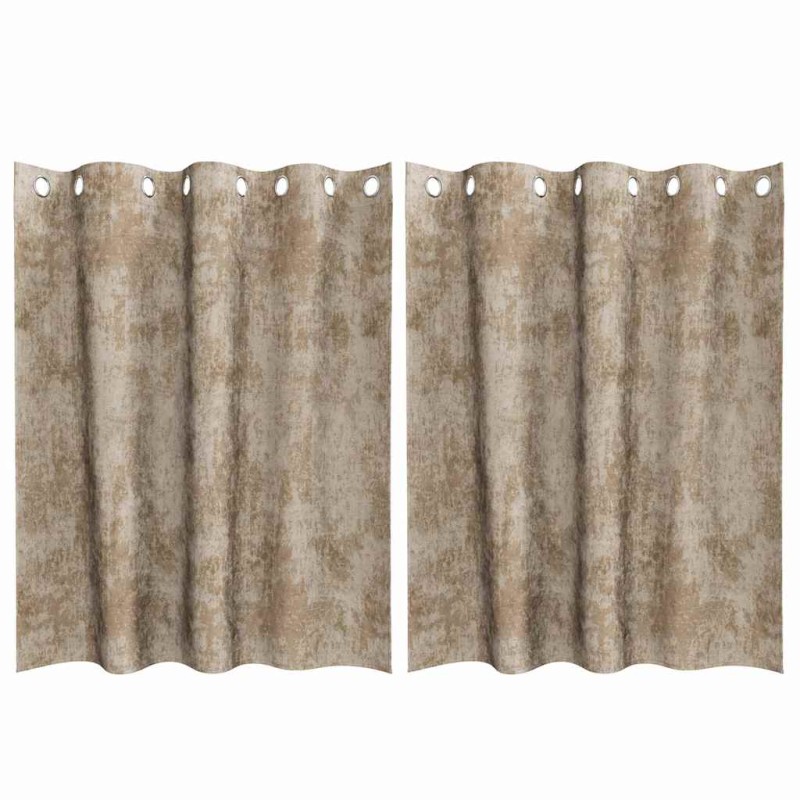 vidaXL Βελούδινες Κουρτίνες 2 τμχ. Μπρονζέ 140 x 140 cm Βελούδο