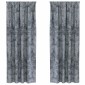 vidaXL Βελούδινες Κουρτίνες 2 τμχ. Ασημί Γκρι 245 x 140 εκ. Βελούδο