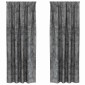 vidaXL Βελούδινες Κουρτίνες 2 τμχ. Γκρι 225 x 140 εκ. Βελούδο