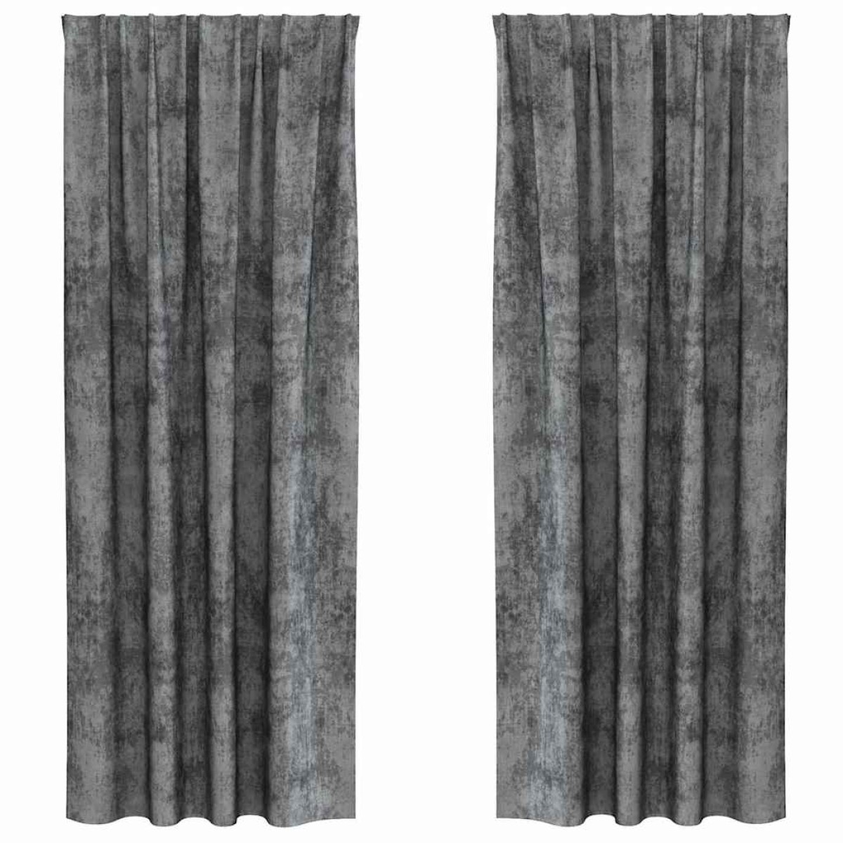 vidaXL Βελούδινες Κουρτίνες 2 τμχ. Γκρι 260 x 140 εκ. Βελούδο