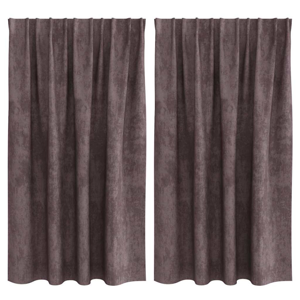 vidaXL Βελούδινες Κουρτίνες 2 τμχ. Καφέ 140 x 140 cm Βελούδο