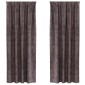 vidaXL Βελούδινες Κουρτίνες 2 τμχ. Καφέ 260 x 140 εκ. Βελούδο