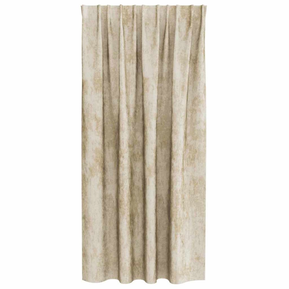 vidaXL Βελούδινες Κουρτίνες 2 τμχ. Κρεμ 175 x 140 εκ. Βελούδο