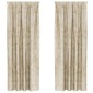 vidaXL Βελούδινες Κουρτίνες 2 τμχ. Κρεμ 260 x 140 εκ. Βελούδο