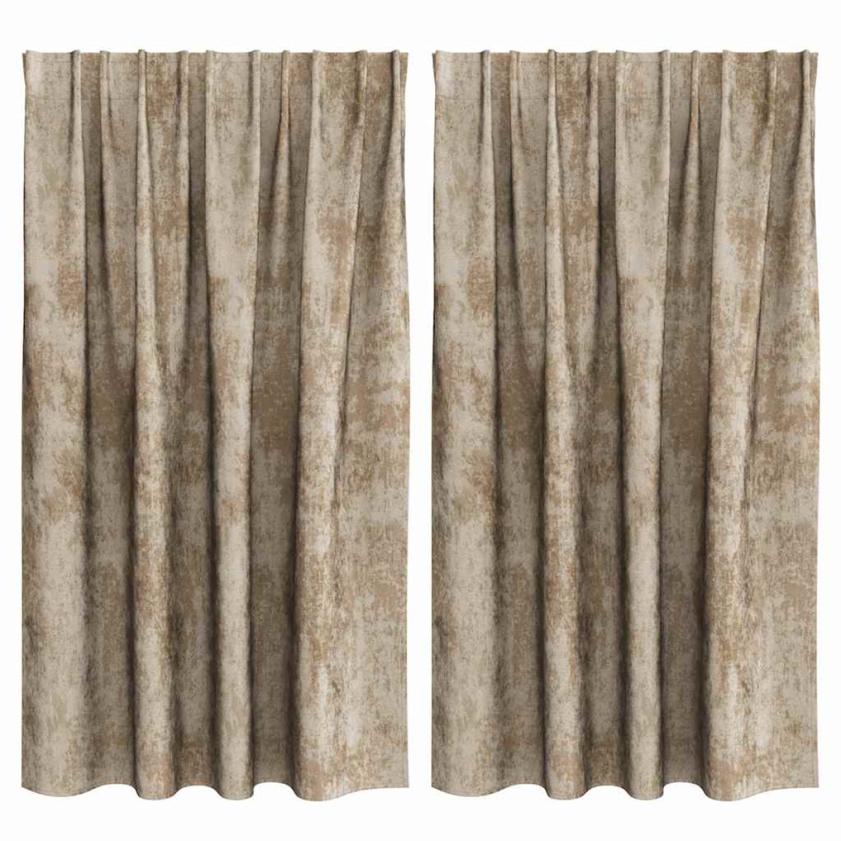 vidaXL Βελούδινες Κουρτίνες 2 τμχ. Μπρονζέ 140 x 140 cm Βελούδο