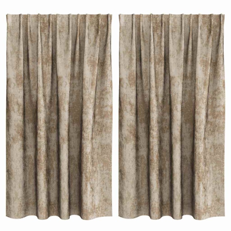 vidaXL Βελούδινες Κουρτίνες 2 τμχ. Μπρονζέ 140 x 140 cm Βελούδο