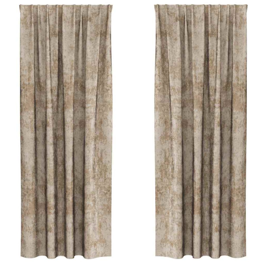 vidaXL Βελούδινες Κουρτίνες 2 τμχ. Μπρονζέ 260 x 140 εκ. Βελούδο