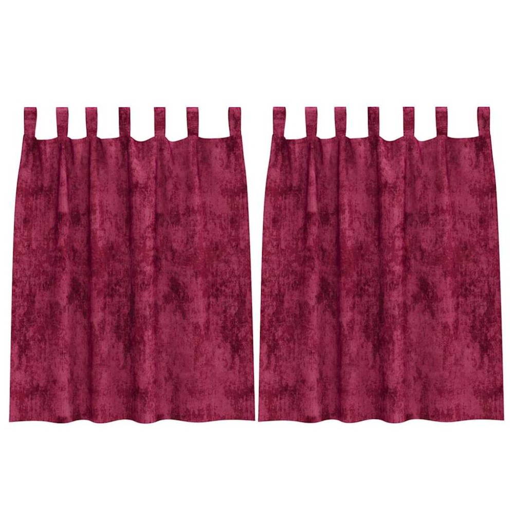 vidaXL Βελούδινες Κουρτίνες 2 τμχ. Κόκκινο 140 x 140 cm Βελούδο