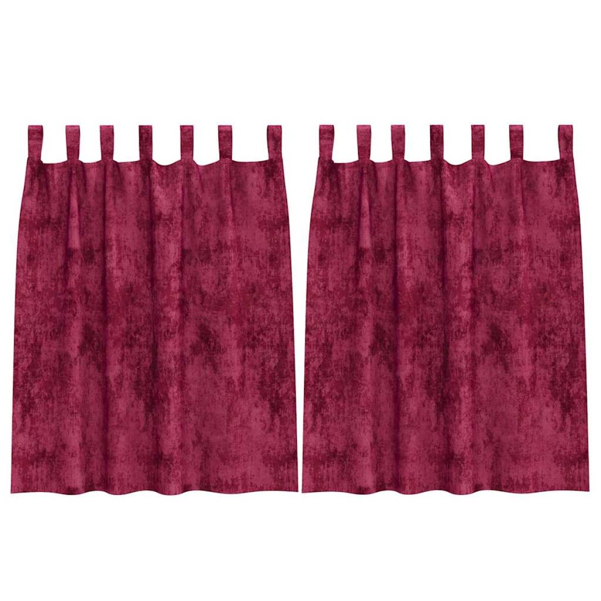 vidaXL Βελούδινες Κουρτίνες 2 τμχ. Κόκκινο 140 x 140 cm Βελούδο