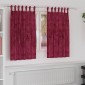 vidaXL Βελούδινες Κουρτίνες 2 τμχ. Κόκκινο 140 x 140 cm Βελούδο