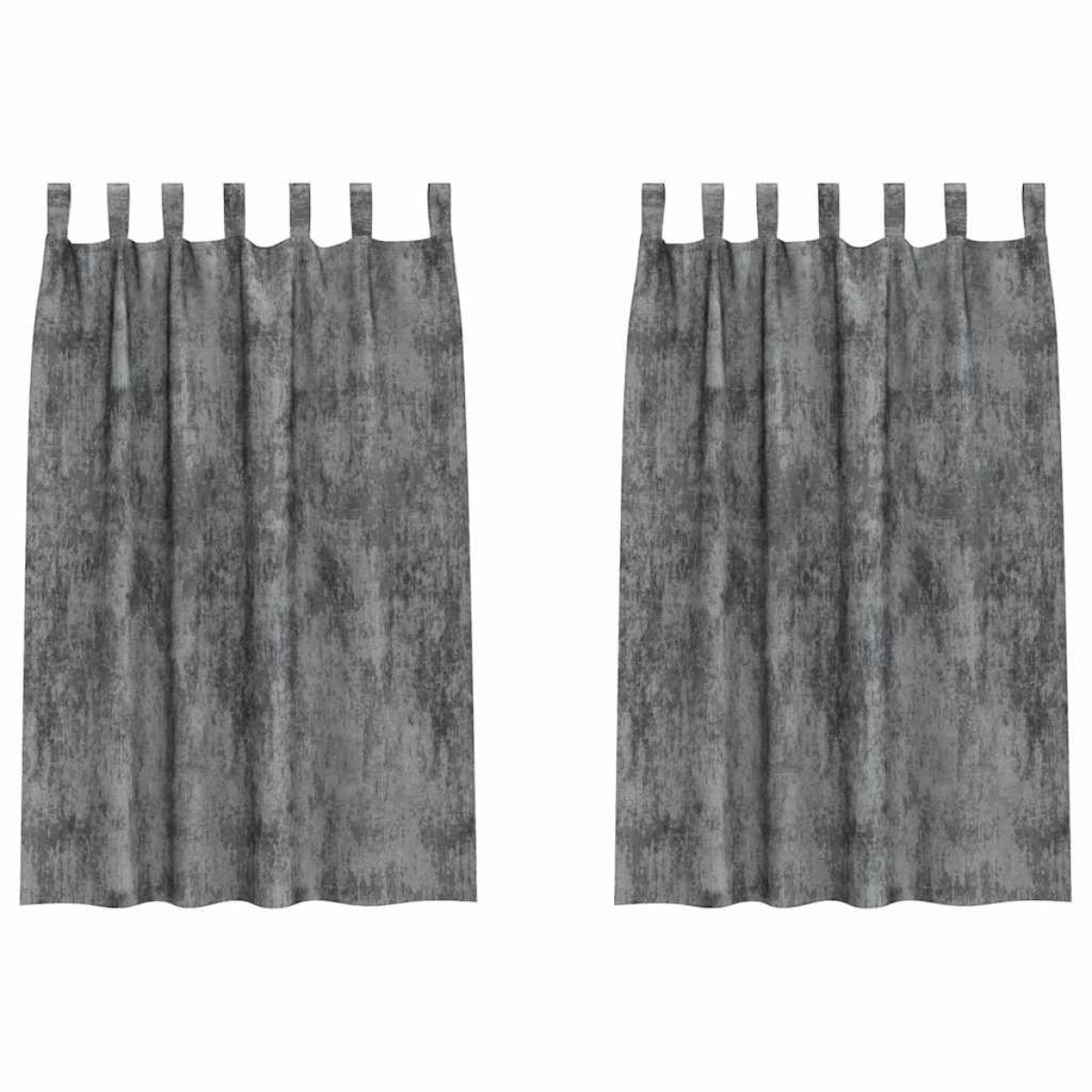 vidaXL Βελούδινες Κουρτίνες 2 τμχ. Γκρι 175 x 140 εκ. Βελούδο