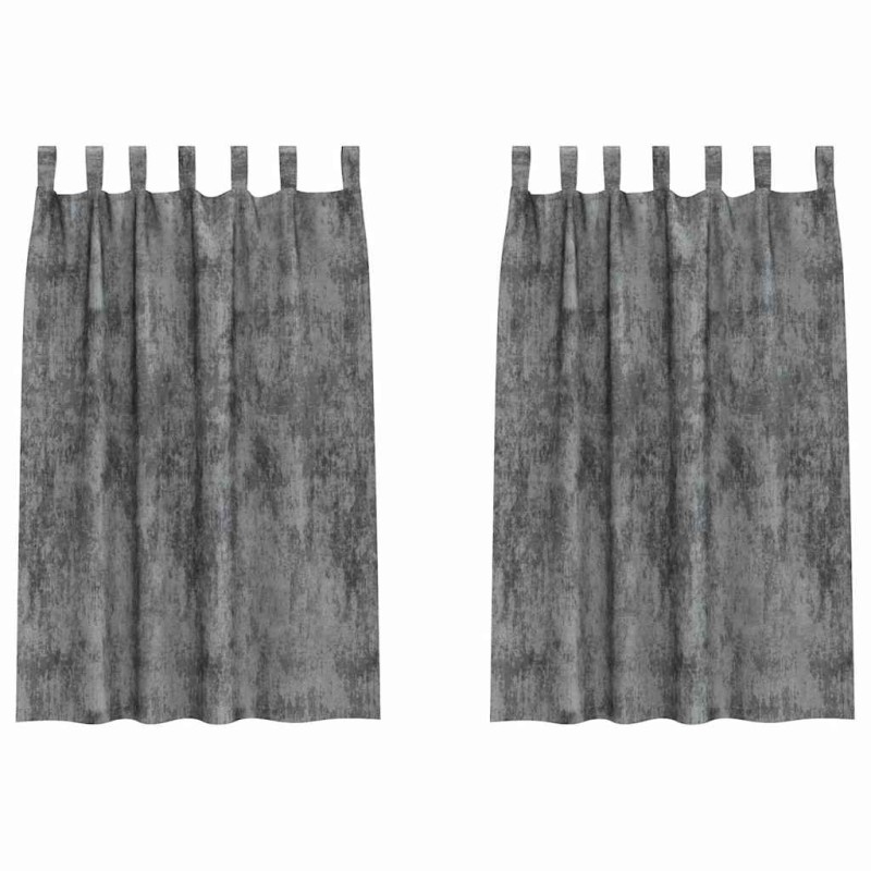 vidaXL Βελούδινες Κουρτίνες 2 τμχ. Γκρι 175 x 140 εκ. Βελούδο
