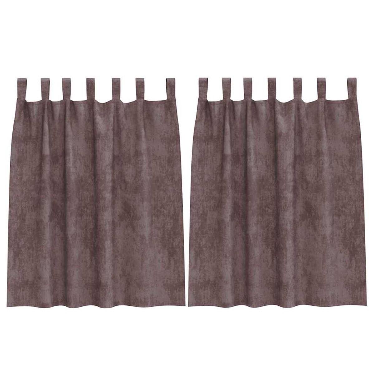 vidaXL Βελούδινες Κουρτίνες 2 τμχ. Καφέ 140 x 140 cm Βελούδο