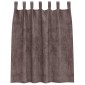 vidaXL Βελούδινες Κουρτίνες 2 τμχ. Καφέ 140 x 140 cm Βελούδο