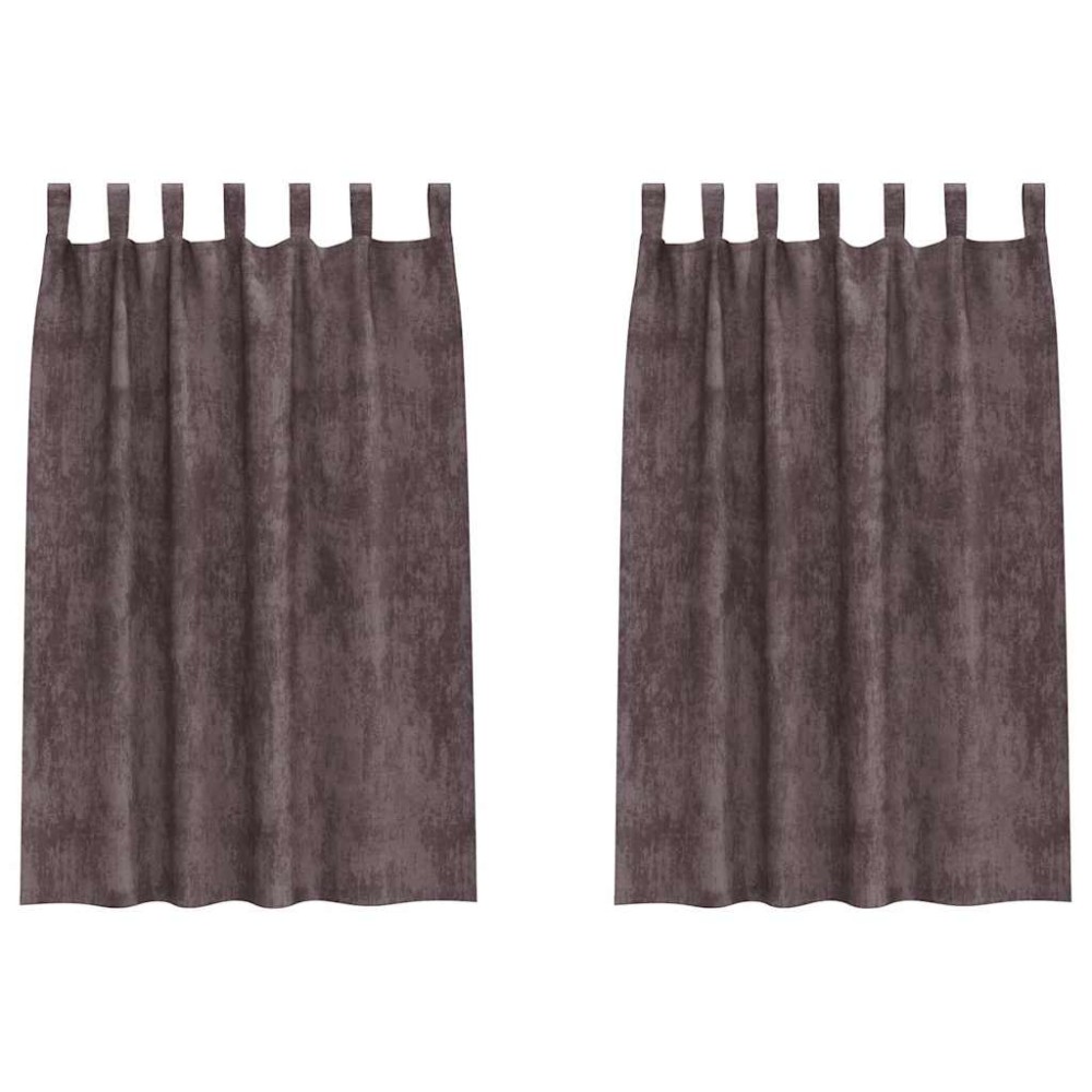 vidaXL Βελούδινες Κουρτίνες 2 τμχ. Καφέ 175 x 140 εκ. Βελούδο