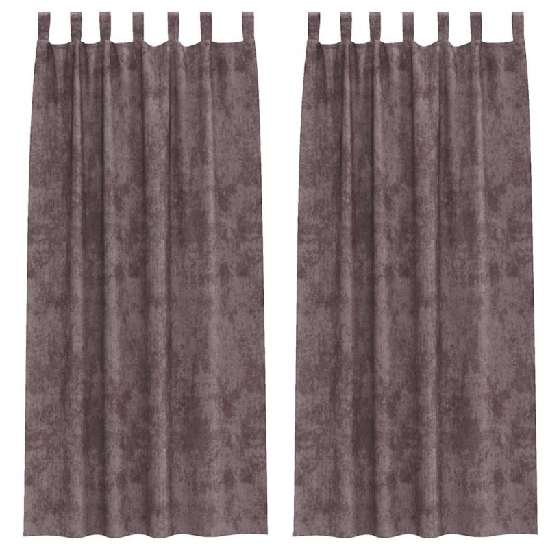 vidaXL Βελούδινες Κουρτίνες 2 τμχ. Καφέ 245 x 140 εκ. Βελούδο