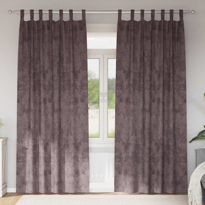 vidaXL Βελούδινες Κουρτίνες 2 τμχ. Καφέ 245 x 140 εκ. Βελούδο