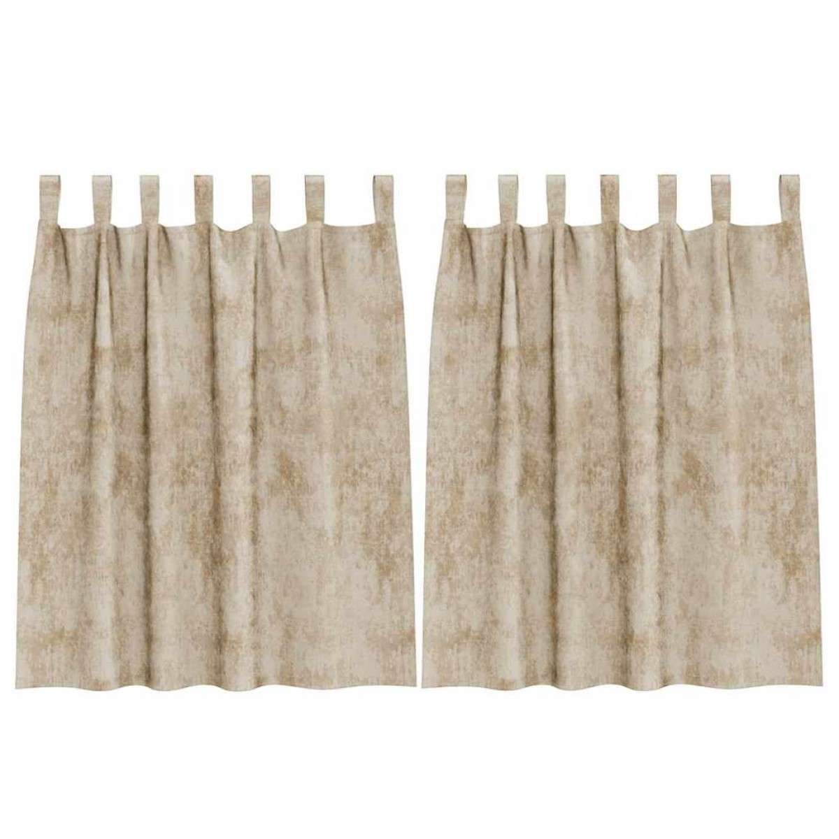 vidaXL Βελούδινες Κουρτίνες 2 τμχ. Κρεμ 140 x 140 cm Βελούδο