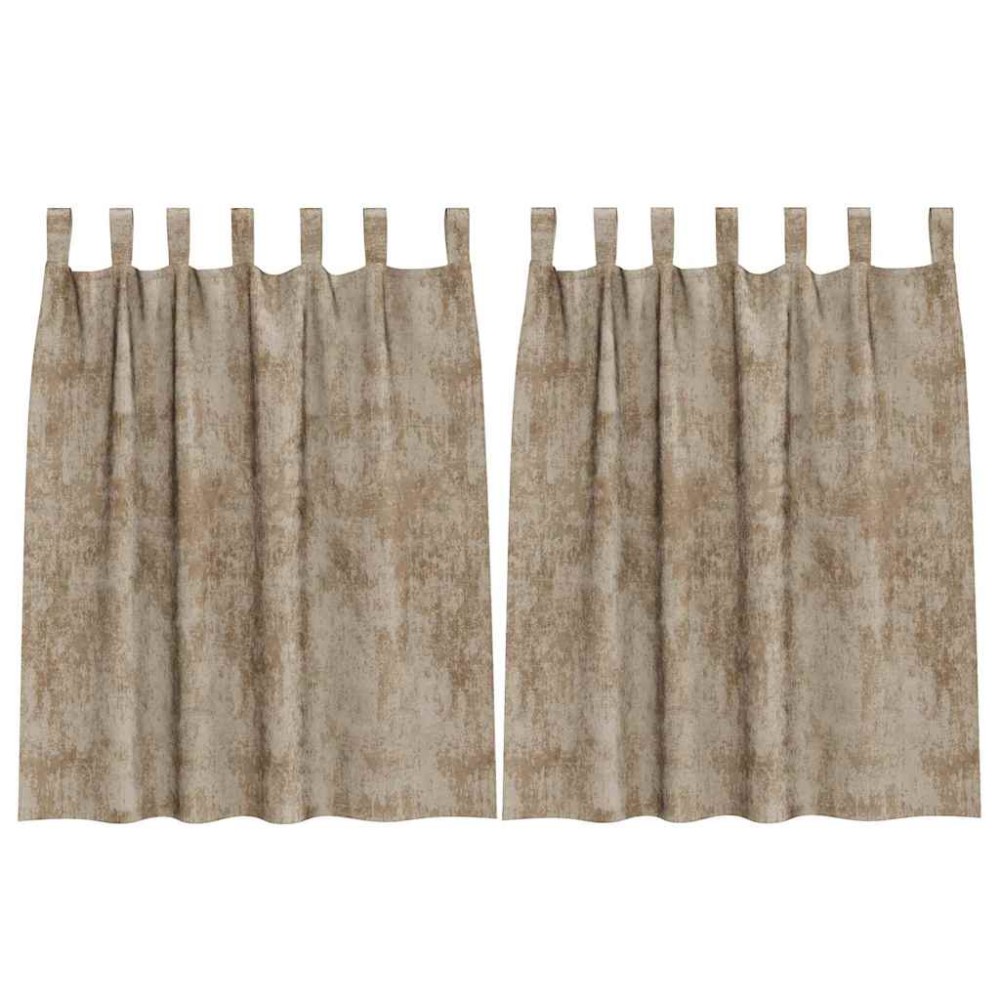 vidaXL Βελούδινες Κουρτίνες 2 τμχ. Μπρονζέ 140 x 140 cm Βελούδο