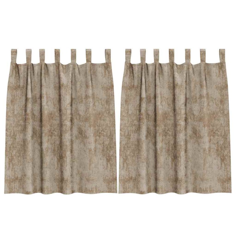vidaXL Βελούδινες Κουρτίνες 2 τμχ. Μπρονζέ 140 x 140 cm Βελούδο