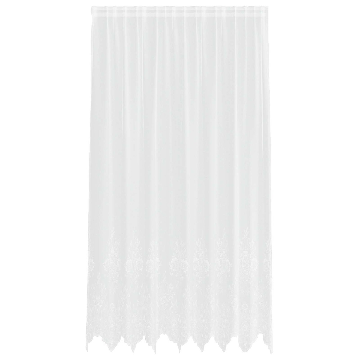 vidaXL Κουρτίνα Δαντέλας Λευκό 245 x 200 cm Πολυεστέρας