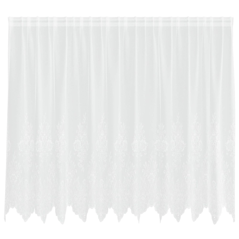 vidaXL Κουρτίνα Δαντέλας Λευκό 140 x 300 cm Πολυεστέρας