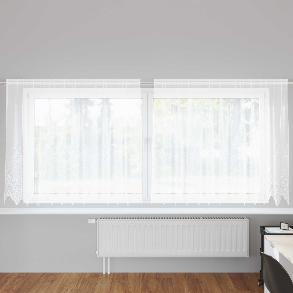 vidaXL Κουρτίνα Δαντέλας Λευκό 180 x 300 cm Πολυεστέρας