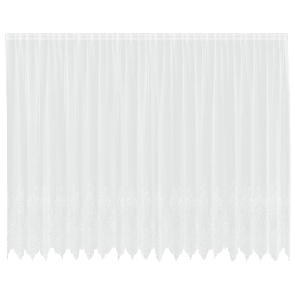 vidaXL Κουρτίνα Δαντέλας Λευκό 200 x 500 cm Πολυεστέρας