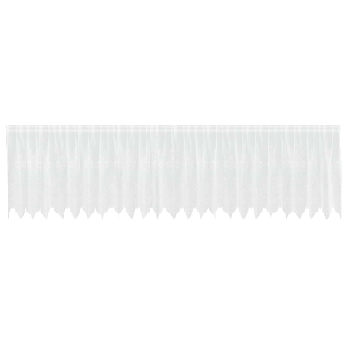 vidaXL Κουρτίνα Δαντέλας Λευκό 120 x 600 cm Πολυεστέρας