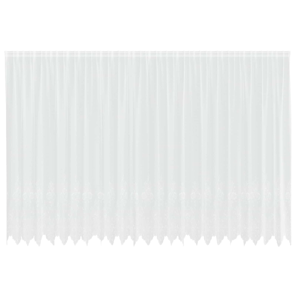 vidaXL Κουρτίνα Δαντέλας Λευκό 220 x 600 cm Πολυεστέρας