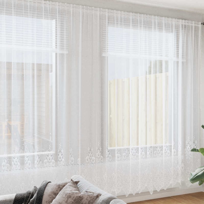 vidaXL Κουρτίνα Δαντέλας Λευκό 300 x 1200 cm Πολυεστέρας