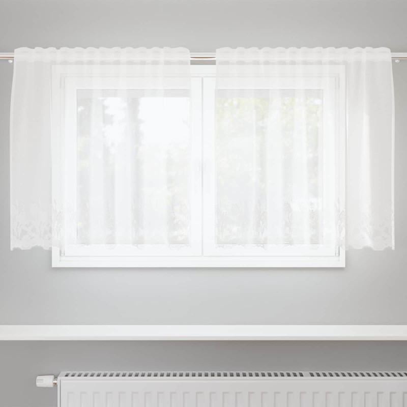 vidaXL Κουρτίνα Δαντέλας Λευκό 80 x 150 cm Πολυεστέρας