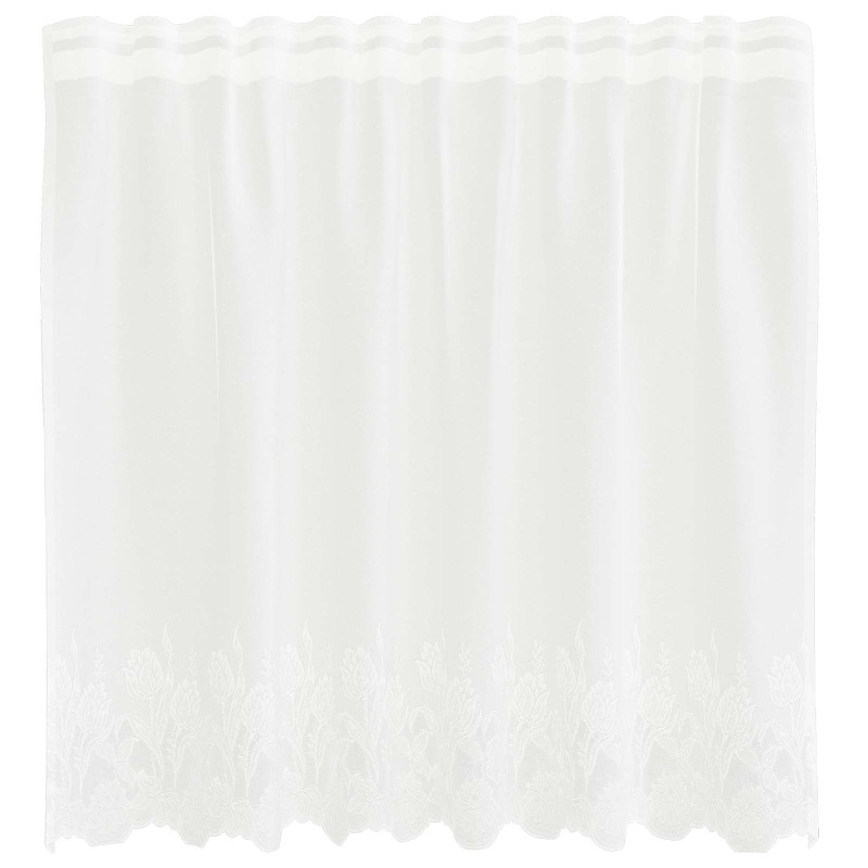 vidaXL Κουρτίνα Δαντέλας Λευκό 100 x 150 cm Πολυεστέρας